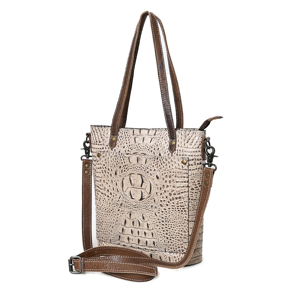 American Darling Tote Crocodile Embossed Genuine Leather Western Women Bag Handbag | Tote Bag | Tote for Women | Cute Tote Bag | Laptop Tote Bag