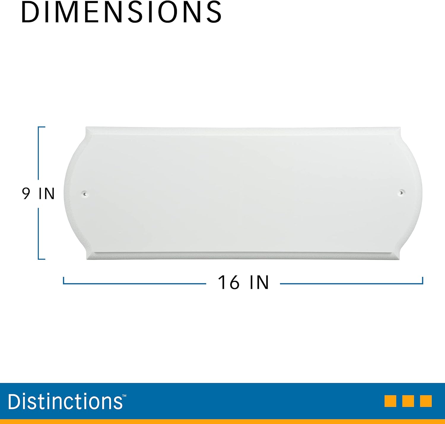 White Paintable PVC and Wood Address Plaque with Hardware