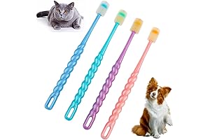 4 Pcs 360-Degree Pet Soft Toothbrush