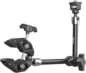 SMALLRIG 12.9 Inches Magic Arm Clamp, with 1/4 Screw & Anti-Deflection Retractable Pin, Clamp Mount for GoPro/for Insta360 /for DJI Action/for DSLR/for Light/for Monitor/for Phone - 5312