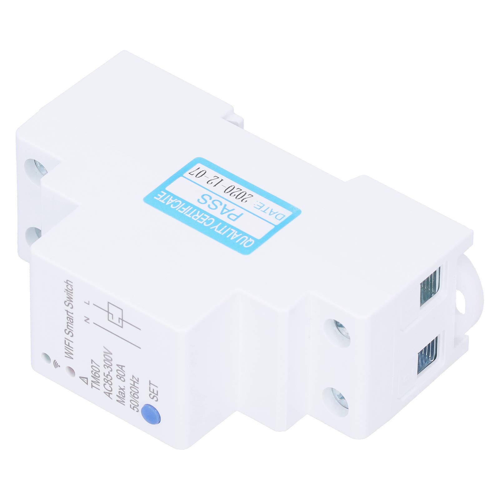 Wakects Inteligentny Miernik Wi-Fi, Wyłącznik Czasowy Zdalnego Sterowania ABS, TM607 80A AC 85 do 300V z aplikacją Smart Life, Sterowanie Głosem, Funkcja Synchronizacji Oświetlenia Domowego Biura