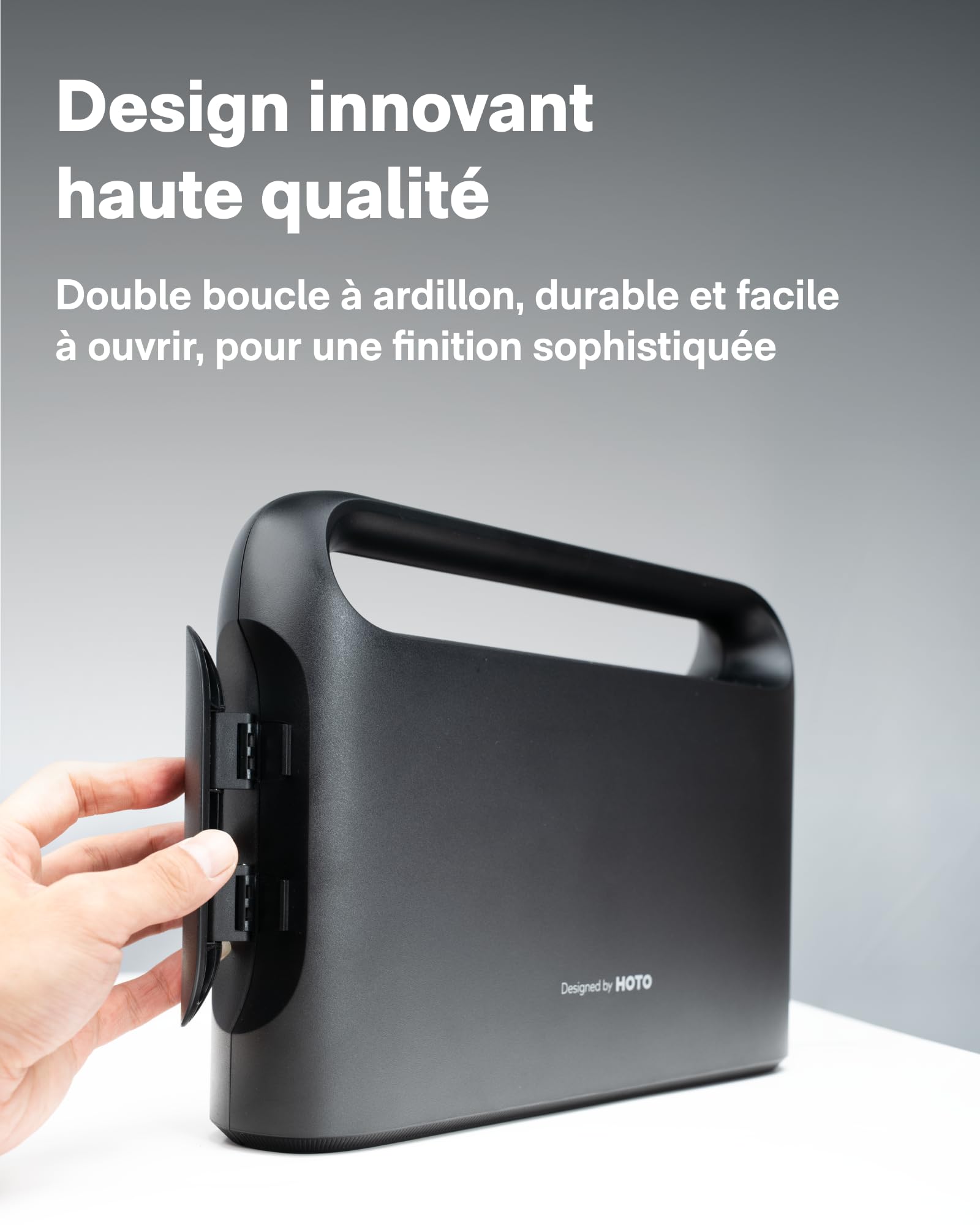 HOTO Kit d'outils 40 pièces - Malette outils complète avec tournevis électrique (LED, 3 couples), 14 outils & 26 accessoires，Caisse à outil complete et compacte pour bricolage et réparations，DIY