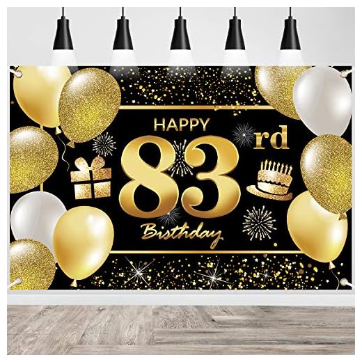 Bandera de cumpleaños de IMISI para decoración de cumpleaños de 83 años para una fiesta
