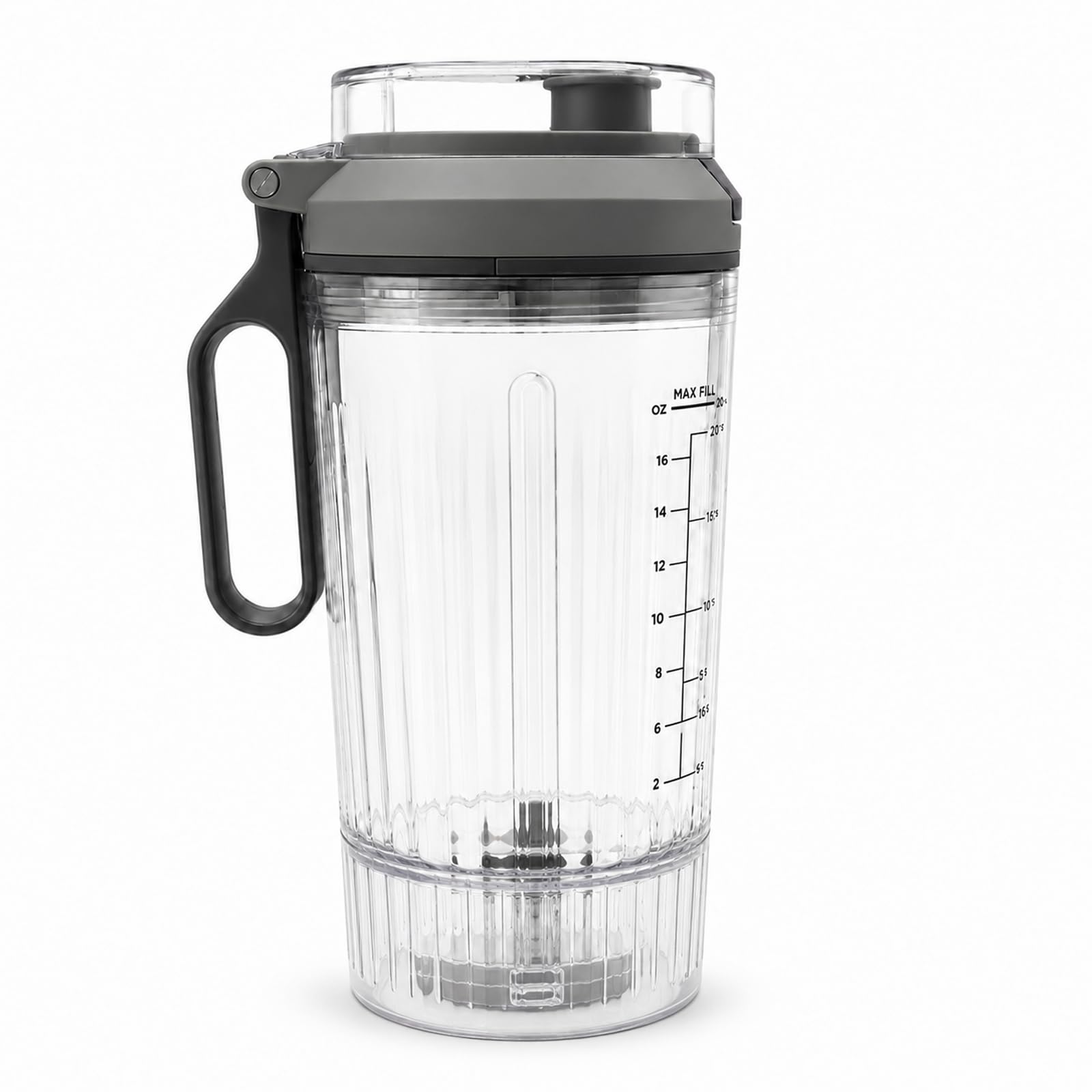 22oz Replacement Travel Cup for Ninja Blast Max BC251 Series | Twist & Go Removable Vessel Clear Blender Jar, Secure Locking Lid, Easy-Grip Handle, Dishwasher safe