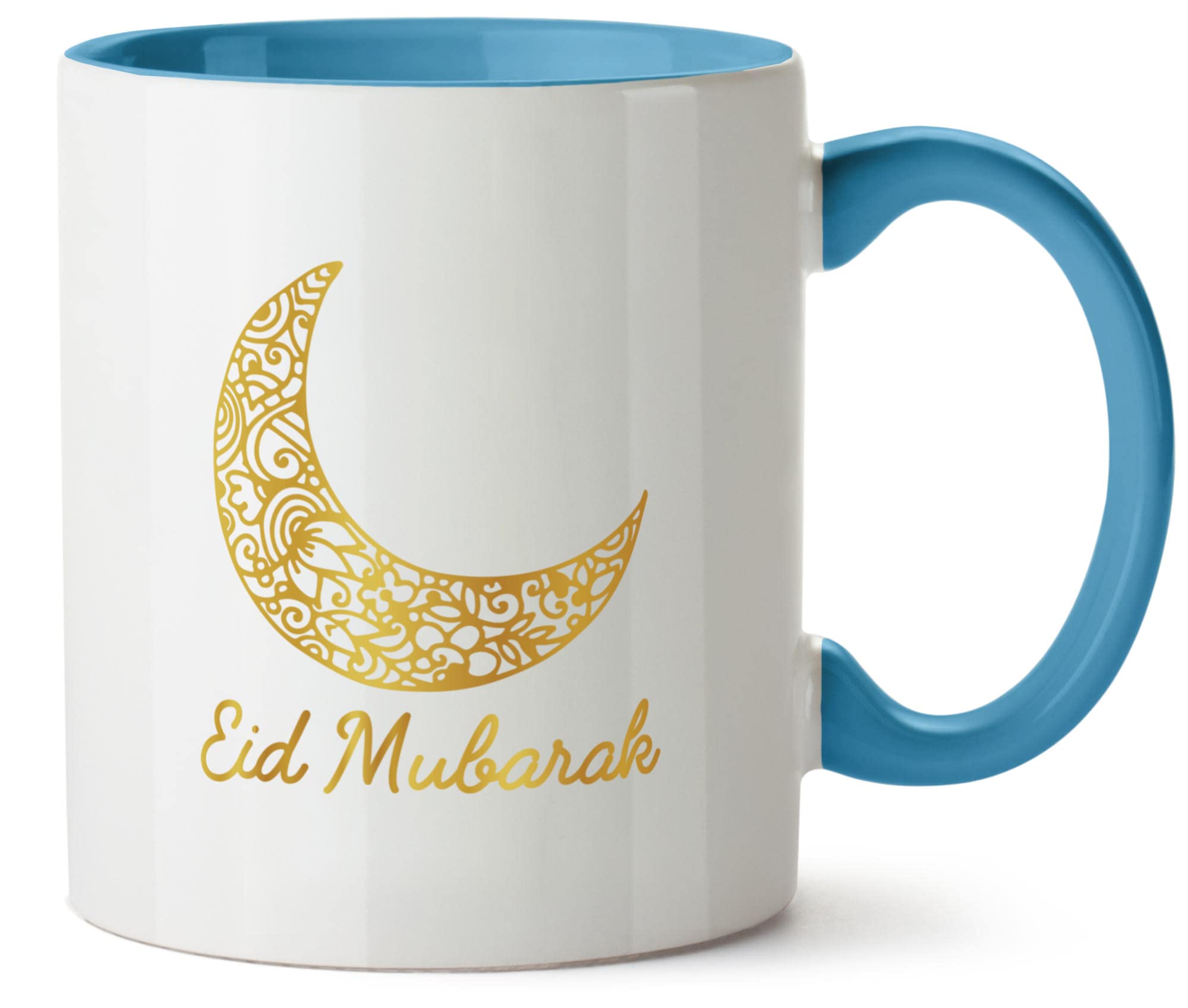 Hippowarehouse Eid Mubarak Moon Printed Mug Various Colour Options Ceramic Cup Kitchenware 11oz