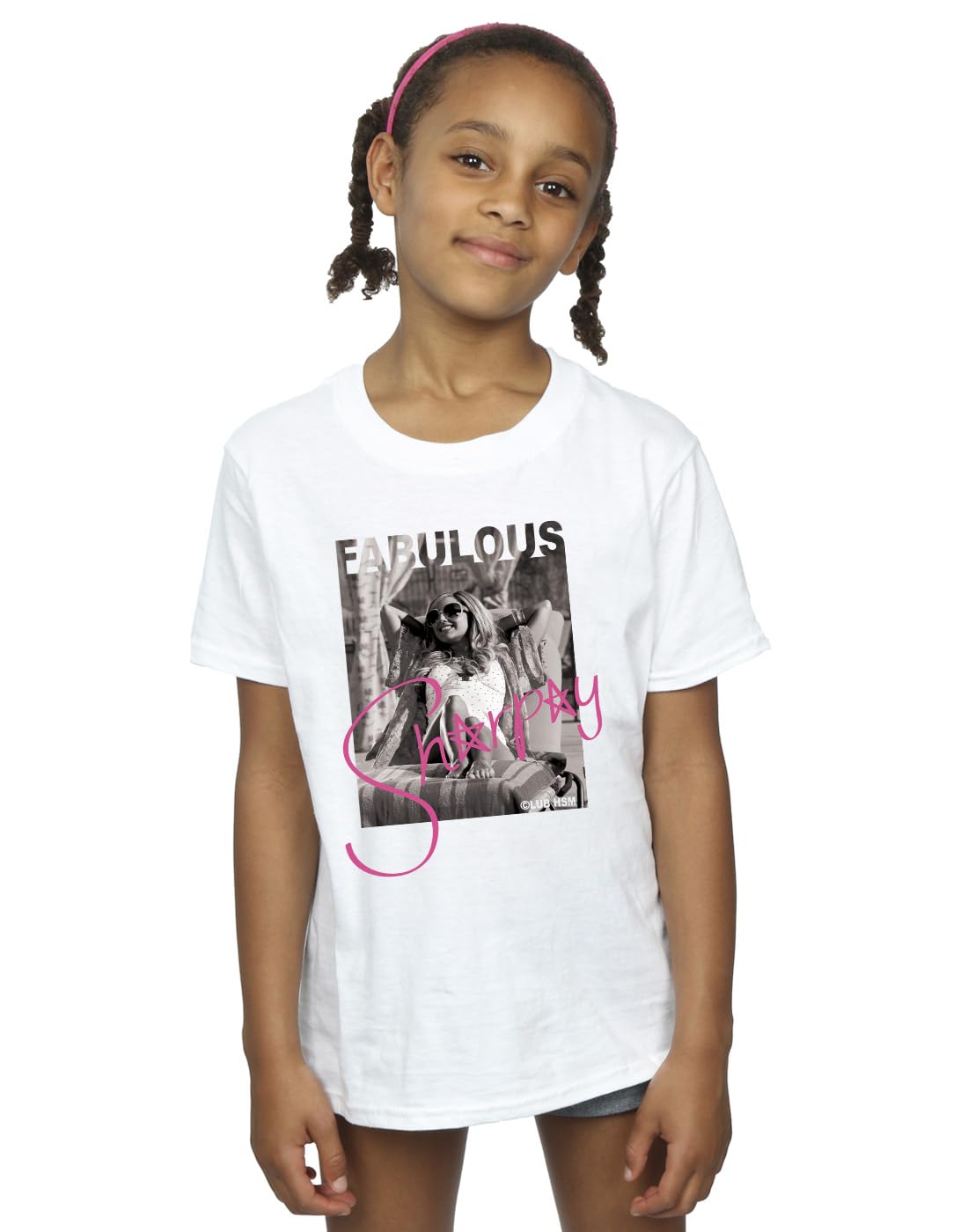 Disney Girls High School Musical Sharpay Fabulous T-Shirt White 7-8 Years