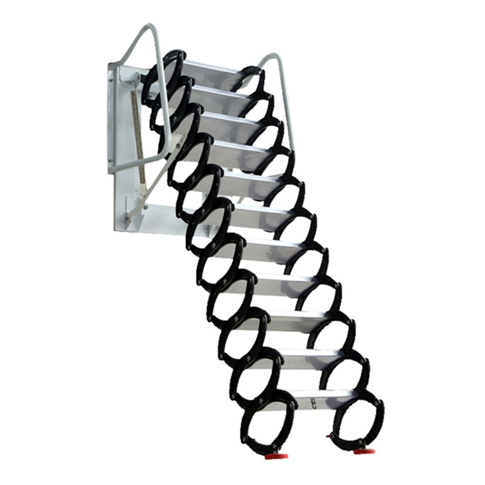 Scale Per Soffitta Abbassanti,scale Pieghevoli A Parete,scala per Soffitta Retrattile Con Braccioli,scala per Soffitta Risparmia Spazio,per Soffitta, Tetto,magazzino, Seminterrato,garage(Size:2-2.3m)