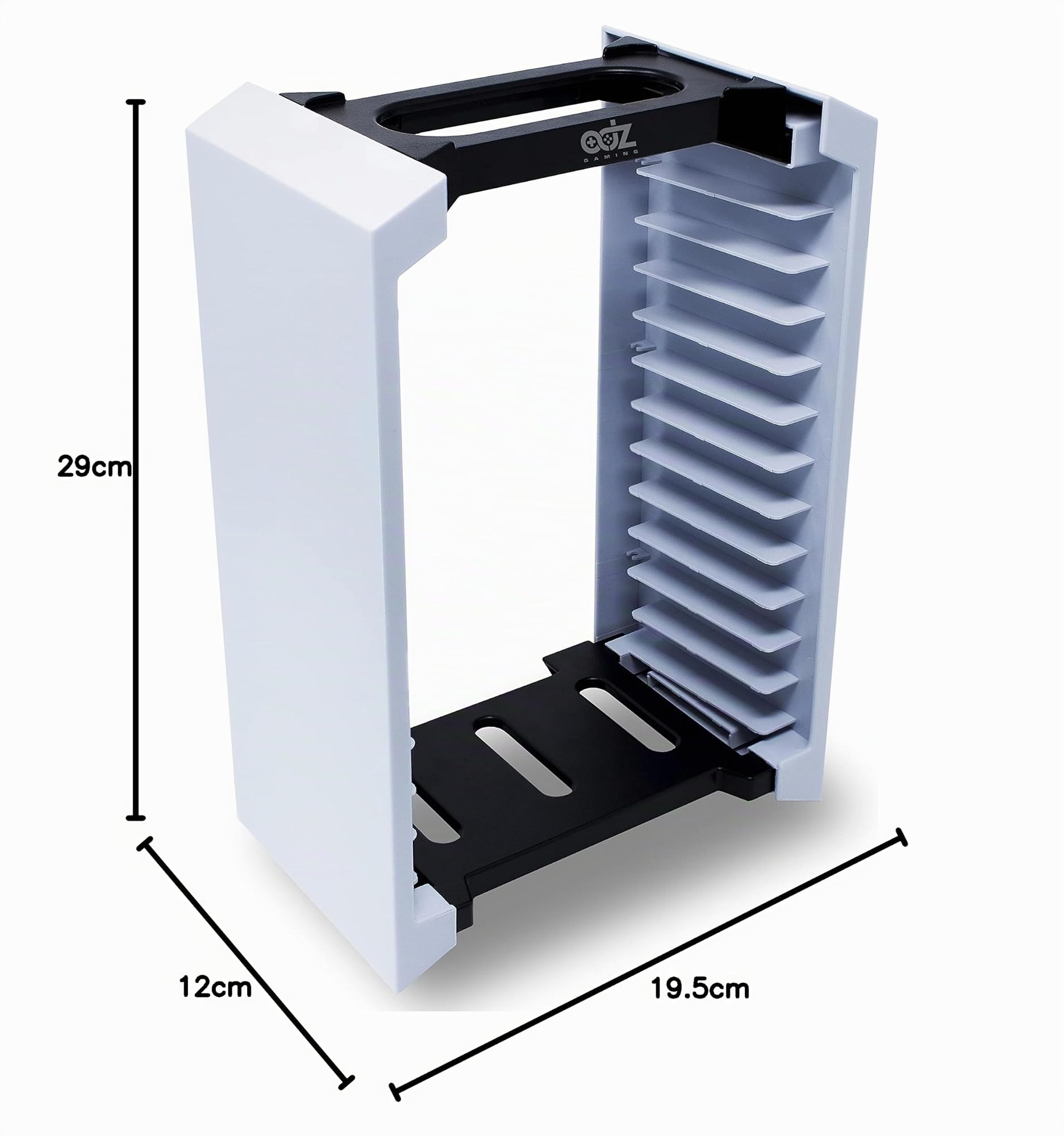Tour de rangement jeux PS4 - universelle pour Stockage 12 disques ou Blu-Ray Support PS5, Xbox One, Series X/S, Nintendo Switch et