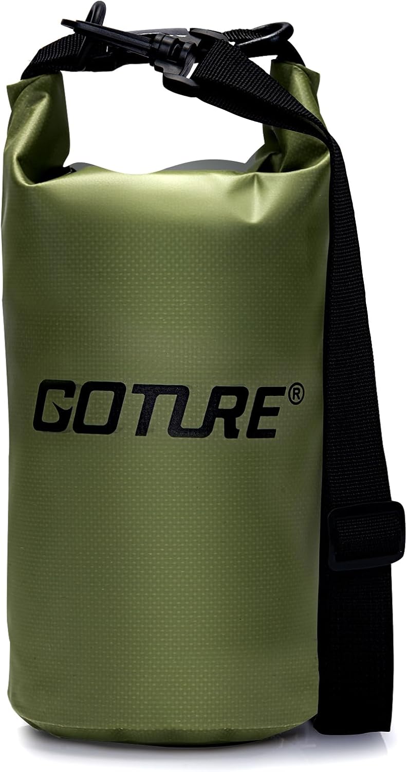 Goture Dry Bag, 2L Waterproof Fishing Tackle Bag with Shoulder Straps, 500D PVC Small Dry Sack Waterproof Bag, Outdoor Dry Bags for Kayaking,Boating,Fishing,Camping,Travel, Gifts for Men Women Goture Dry Bag, 2L Waterproof Fishing Tackle Bag with Shoulder Straps, 500D PVC Small Dry Sack Waterproof Bag, Outdoor Dry Bags for Kayaking,Boating,Fishing,Camping,Travel, Gifts for Men Women