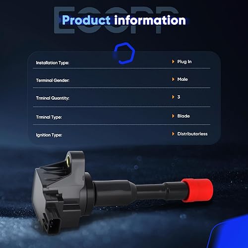 Vista 2006 de ECCPP Bobinas de encendido portátiles de repuesto para automóvil compatibles con Infiniti I30/para Nissan Maxima 3.0L V6 2000-2001 Reemplazo