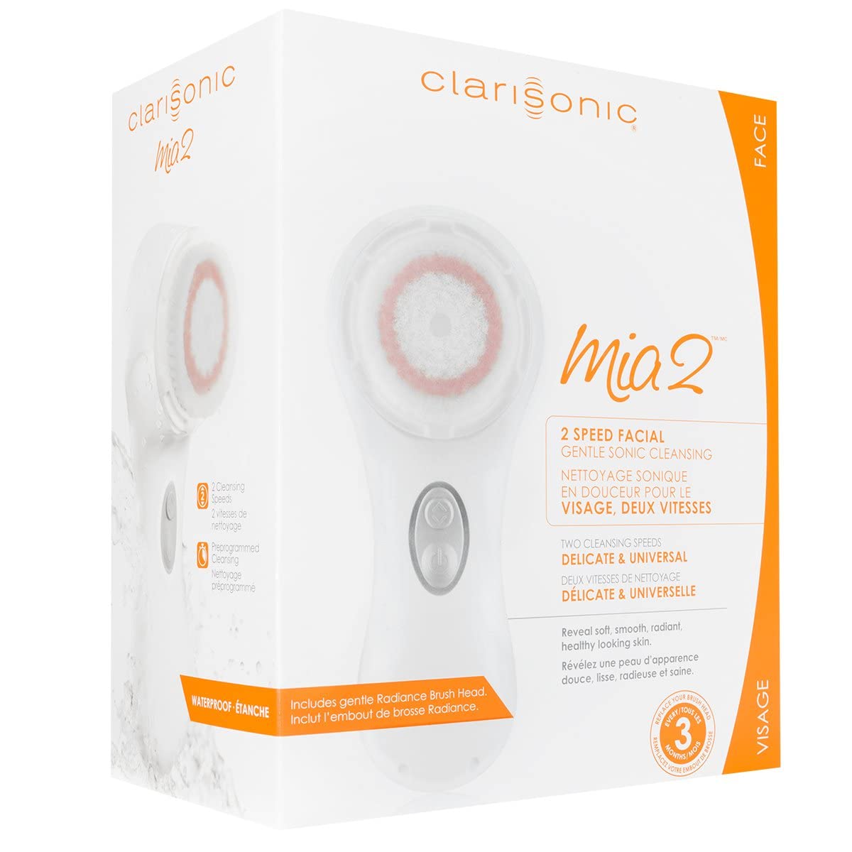 Clarisonic Mia 2 洗顔ブラシ Amazon | Clarisonic Mia 2 洗顔ブラシ ソニックシステム 2速 2025 (白