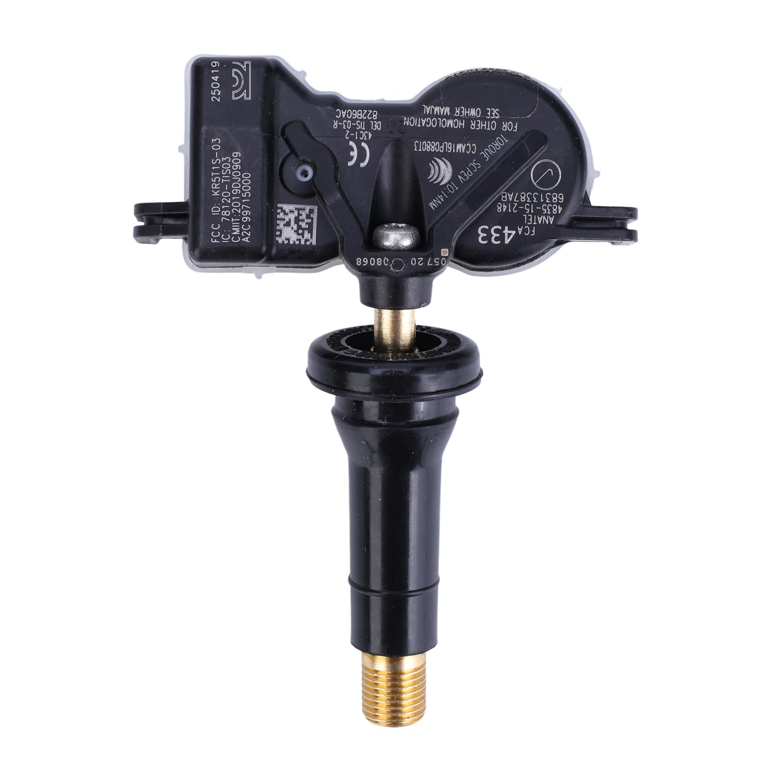 4 pezzi Sensore TPMS per pressione pneumatici per Fiat 500X 2015-2024, per Jeep Renegade 2014-2025, Compass 2017 Sensore di pressione pneumatici Sistema di controllo della pressione dei pneumatici