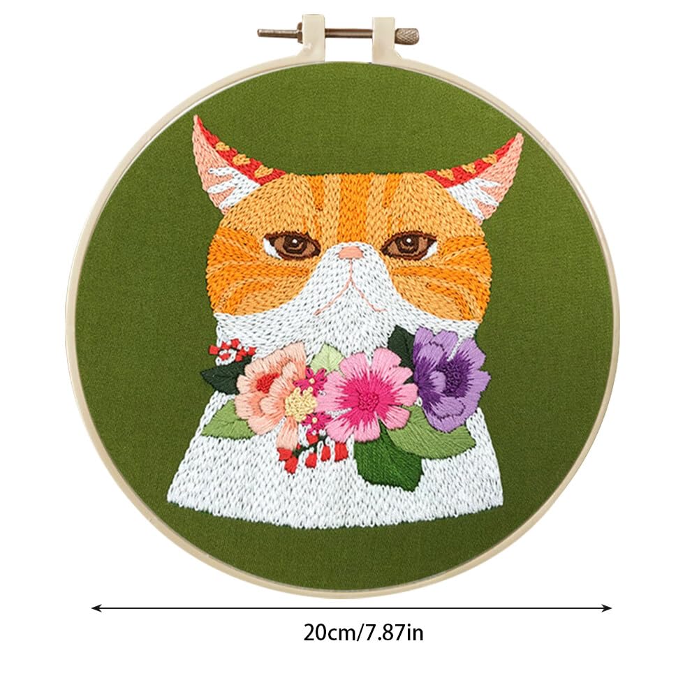 Kit Punto Croce Prestampato 11CT 40x50 Cm | Ricamo Facile Per Principianti Con Tela, Aghi E Fili Colorati