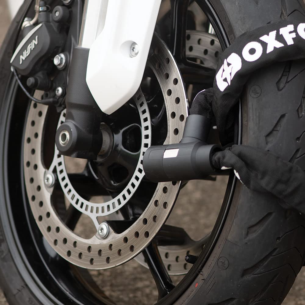 Oxford - Catena antifurto per moto, 1,2 m x 9,5 mm, resistente, antifurto per moto, bici