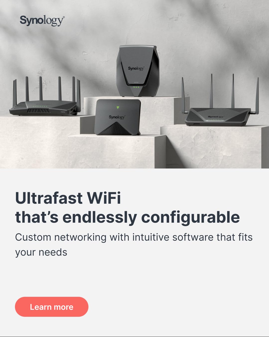 Synology WRX560 Dual-band Wi-Fi 6 Router with Quad-core Processor