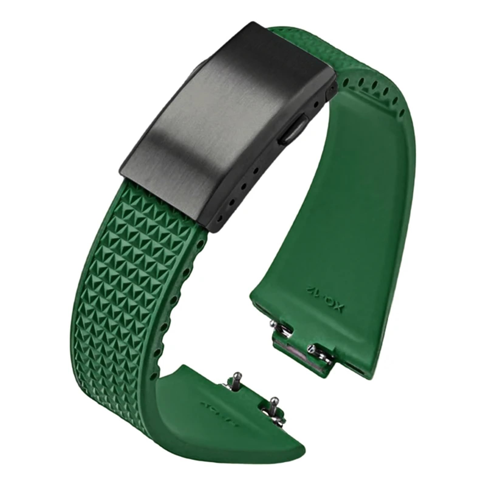 SERDAS Cinturino in caucciù fluorurato per Tissot Serie PRX Super Player 35mm 40mm Donna Uomo FKM Cinturino con fibbia pieghevole a sgancio rapido 11mm 12mm