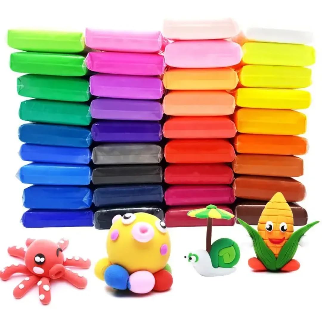 Crafts and Toys 48 Pcs Air Dry Clay for Kids with 12 Sculpting Tools - Creative Art & Crafts Play Dough Birthday Return Gift for Boys and Girls (N490)-image-18