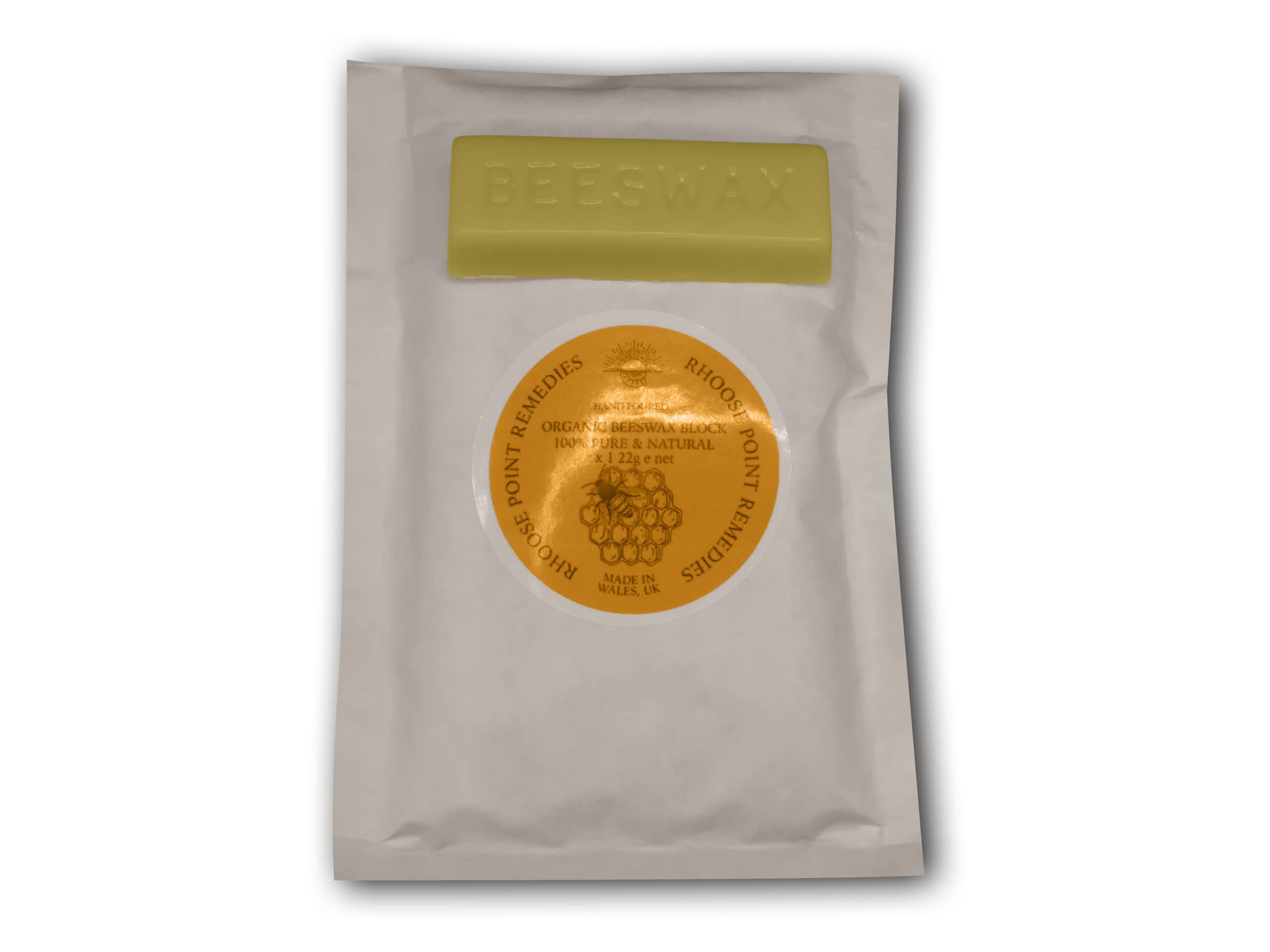 Pure British Beeswax Blocks 100% Natural Organic Bees Wax 20-25 Grams – Triple Filtered for Making Your own Candles, Leather Polish, Wood Polish, Wax Melts, lotions, balms & Creams (1 Single Block)