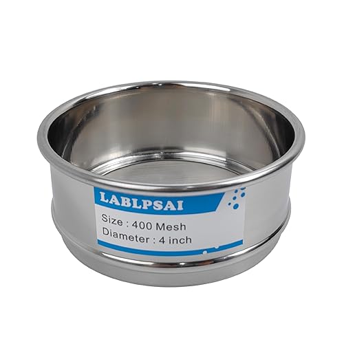 Miniatura 32 de Tamices de Laboratorio de 18 Mallas, Diámetro de 4 Pulgadas, Tela de Alambre de Acero Inoxidable 304, Tamiz de Prueba para Laboratorio Industrial y