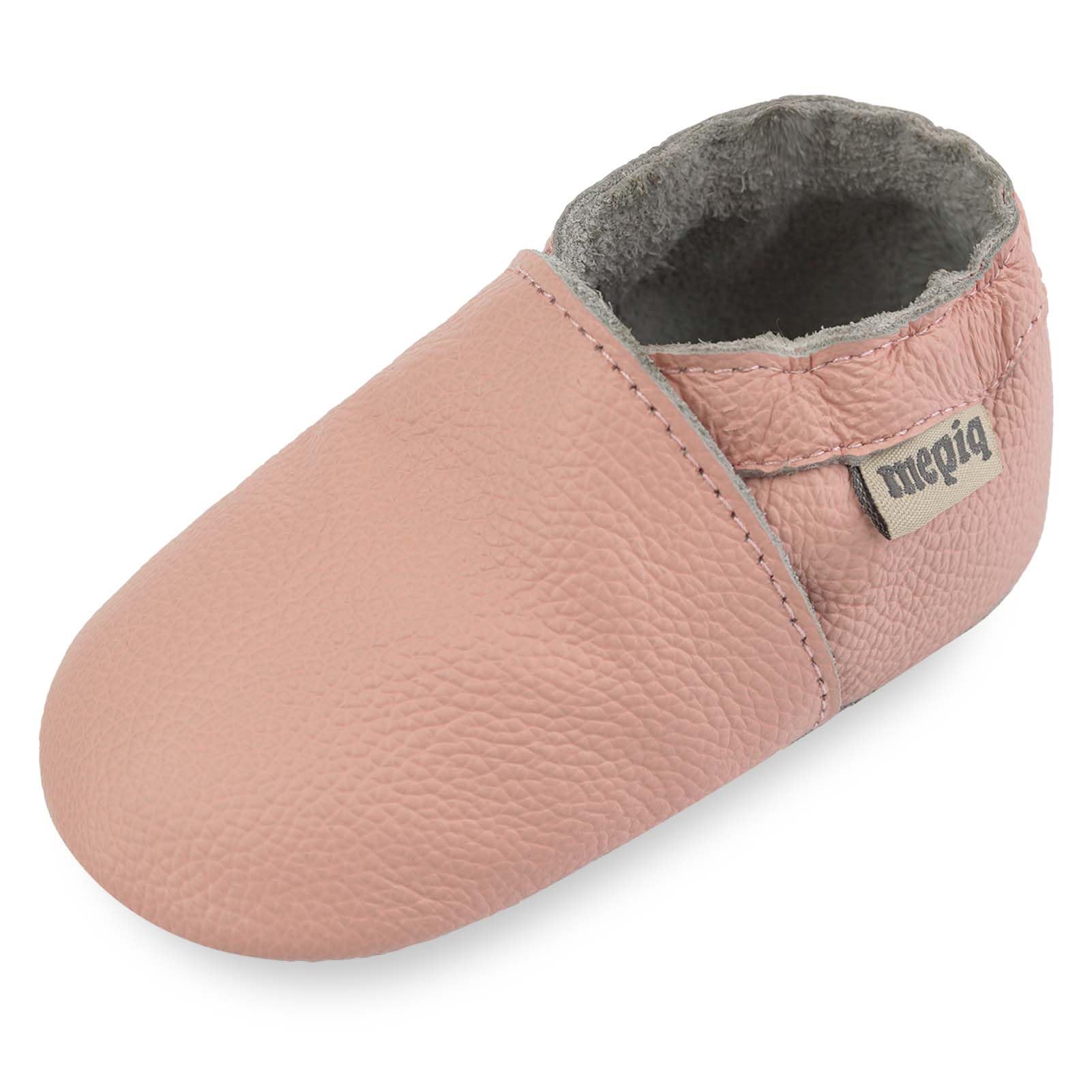 Crib shoes baby moccasins for boys girls toddler soft leather baby walking shoes slippers Rosa 6-12 months infant