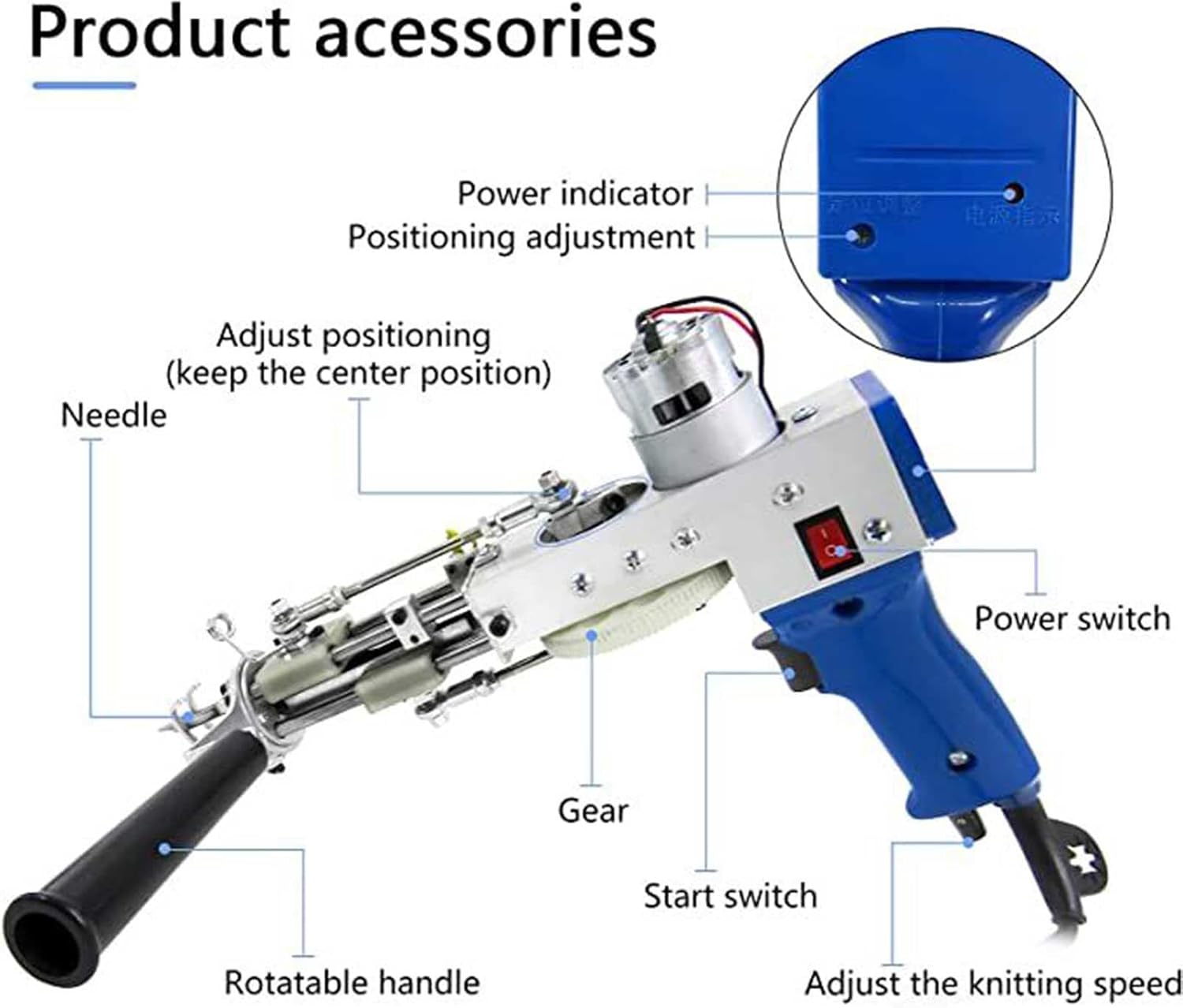 中古 タフティングガン AK-1 カットパイル ライトグリーン タフ