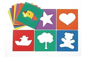 Colorations Jumbo Stencils for Kids: Reusable, Sturdy, and Educational
