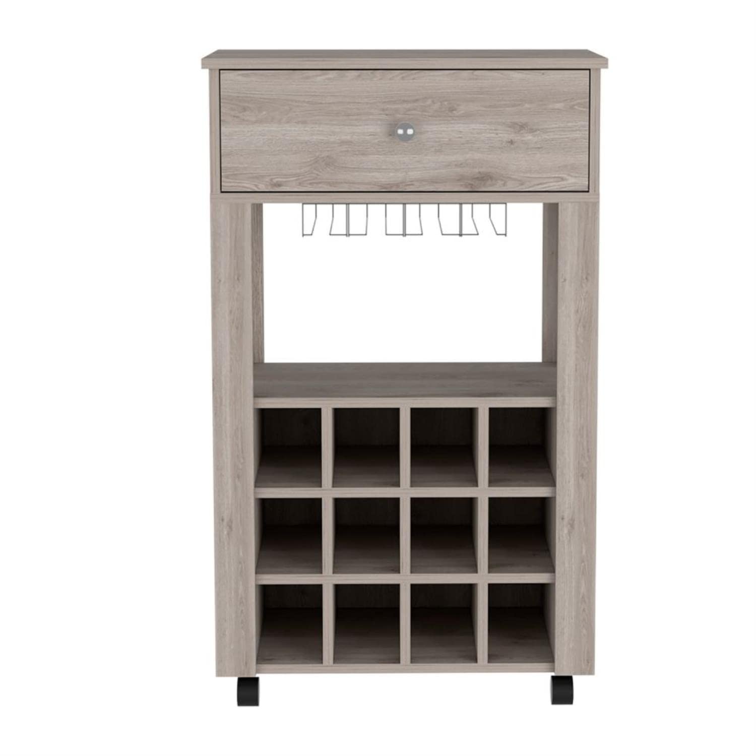 DEPOT E-SHOP 23.62"W x 39.37"H x 13.98"D / Light Grey / Modern Bar & Serving Carts