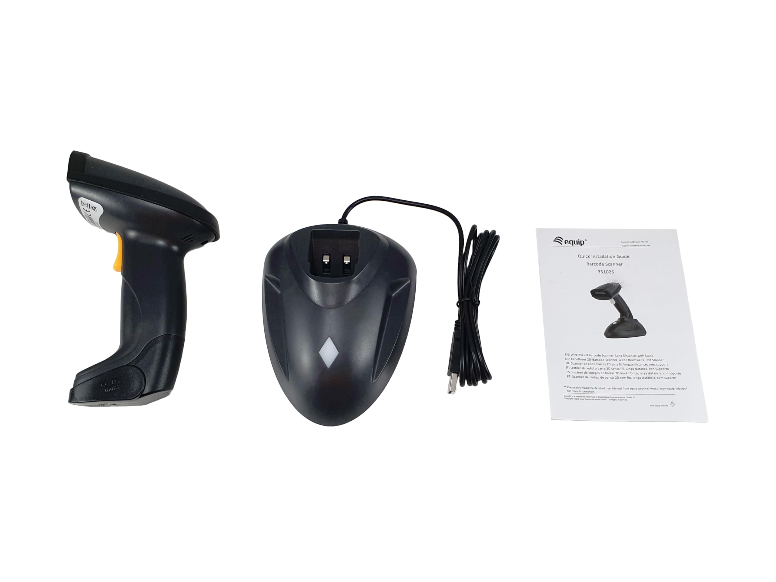 Equip 351026 - Escáner inalámbrico de código de Barras 2D con Soporte