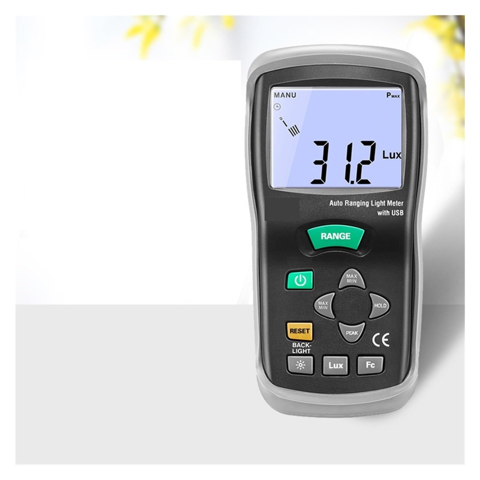Fotómetro Portátil Medidor De Iluminación Medidor De Luminancia Fotómetro Medidor De Iluminación Pantalla LCD Retroiluminada Luxómetro ideal para medir la intensidad