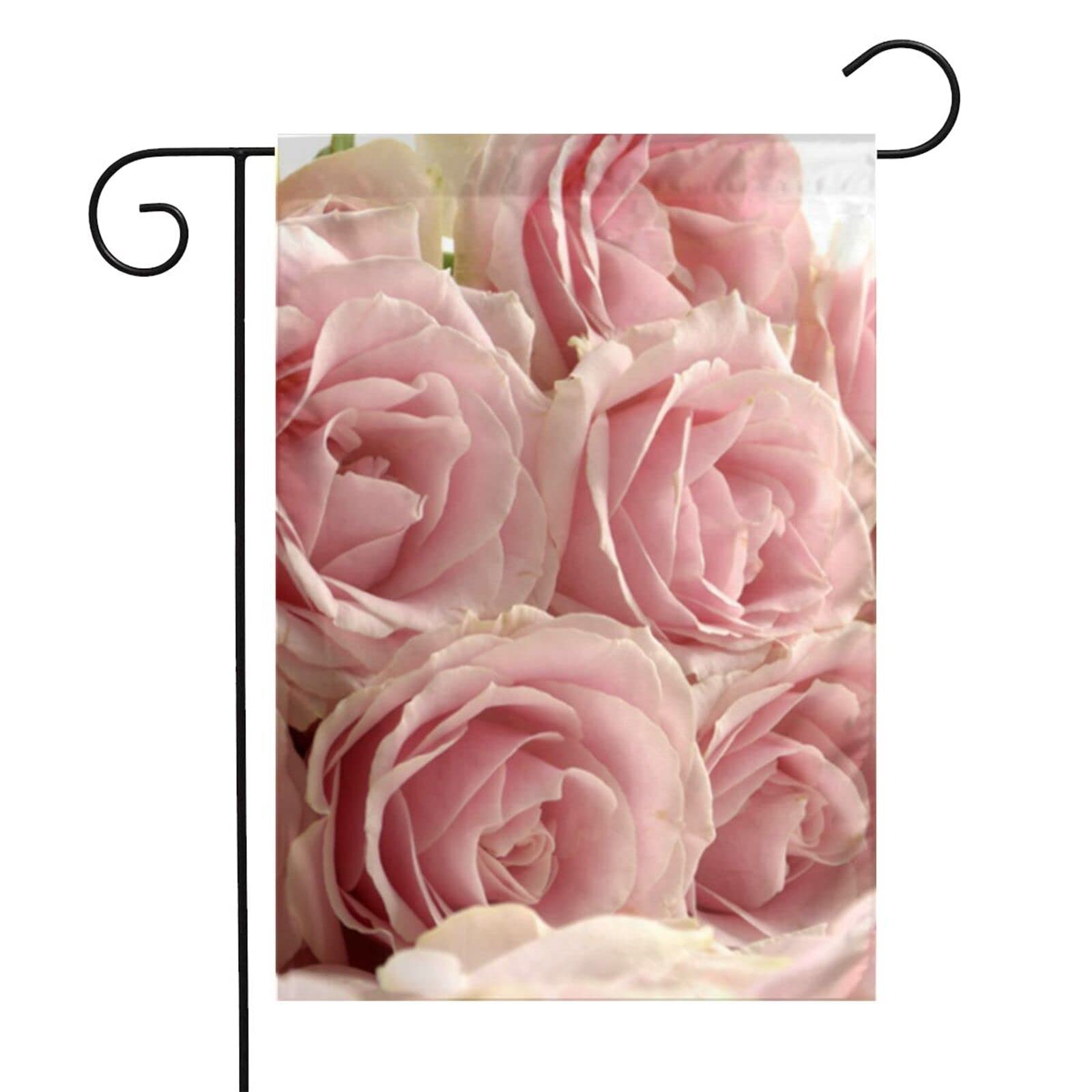 Bandiera Da Giardino Decorativa Con Gatto - Toni Rosa, 30.5x45.7 Cm, In Poliestere Resistente, Per Cortile, Balcone E Vasi Di Fiori (Asta Non Inclusa)