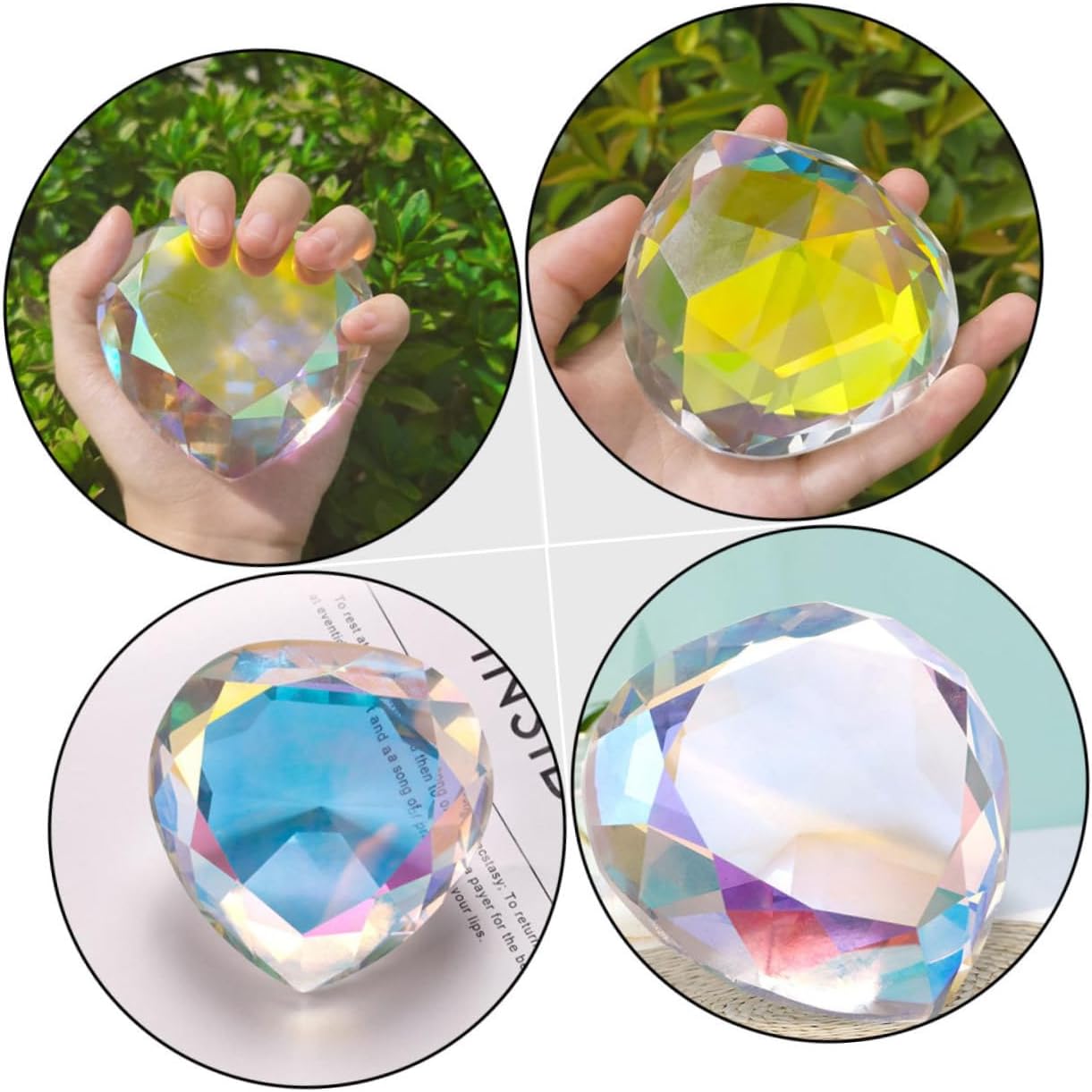 1pc Artificial Crystal Diamond Heart Shaped Hand Mold Nail Art Decorations for Salon Home Decor