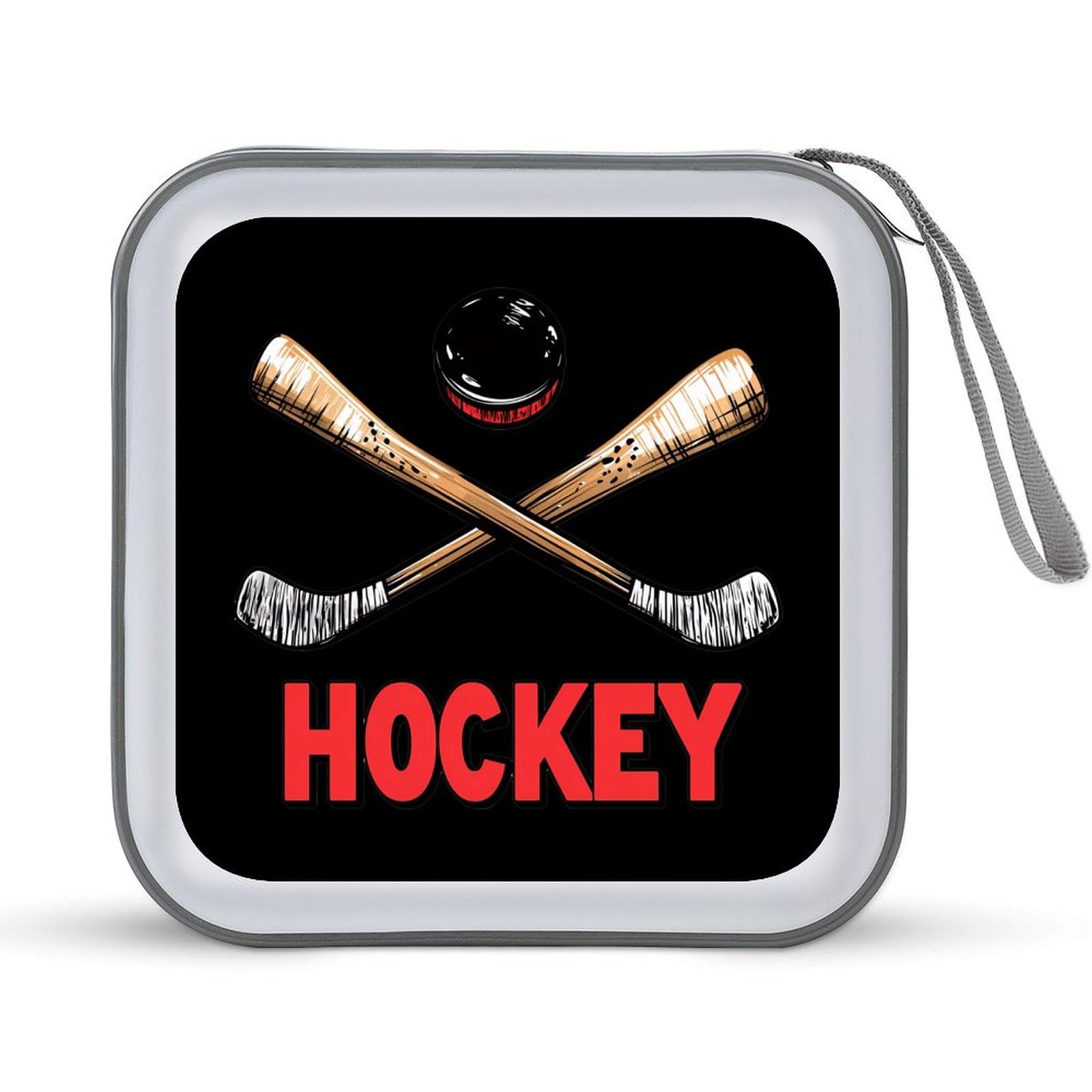 Ice Hockey CD Case Portable DVD Holder Storage Organizer for Home Travel