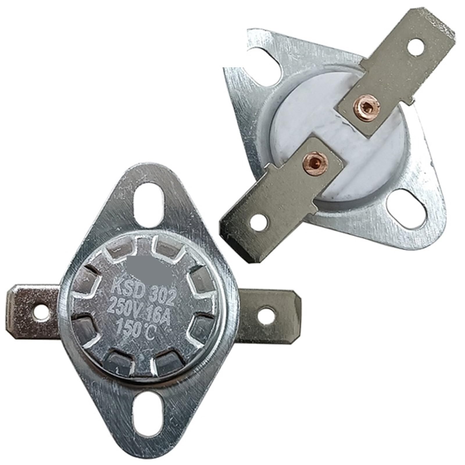Npcyktslp 95C 2Pcs Ksd302 16A 250V 40-200 Degrees Ksd301 Normally Closed Temperature Switch Thermostat(95C)