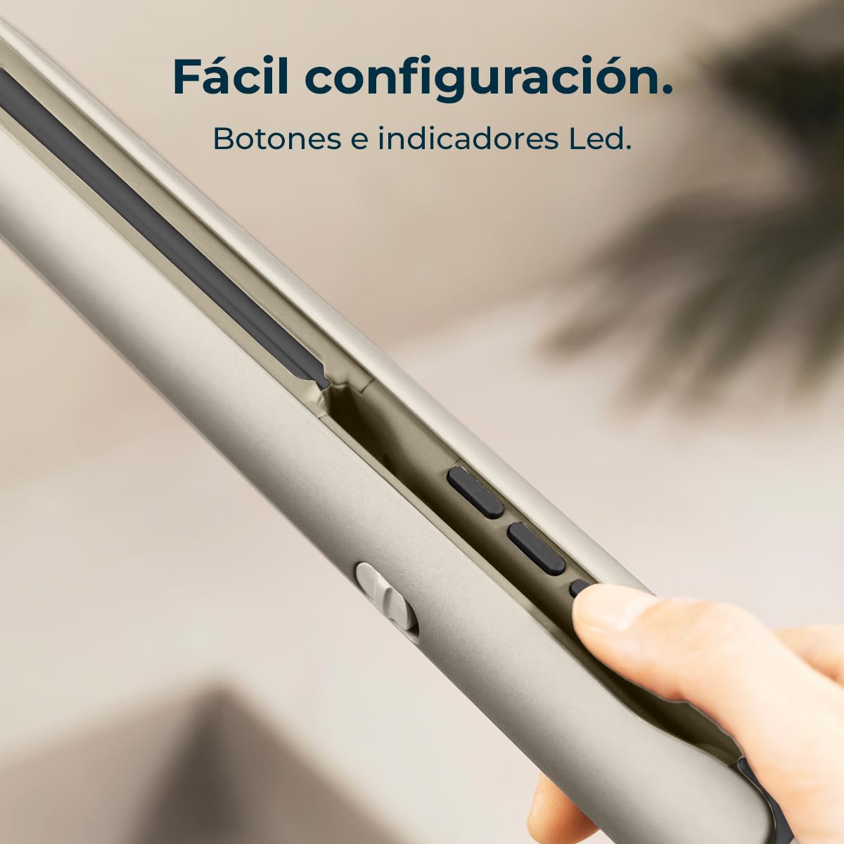 Cecotec Lisse 880 HidraProtect Saç Düzleştirici, İnce Saçlar İçin, 48 W, Turmalin, Keratin Kaplama, Argan Yağı, Pro İyonizer, 3D Yüzen Plakalar, 4 Sıcaklık, LED Göstergeli