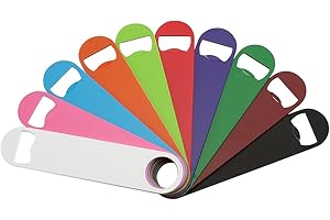 10 Pack 7-Inch Stainless Steel Flat Bottle Opener