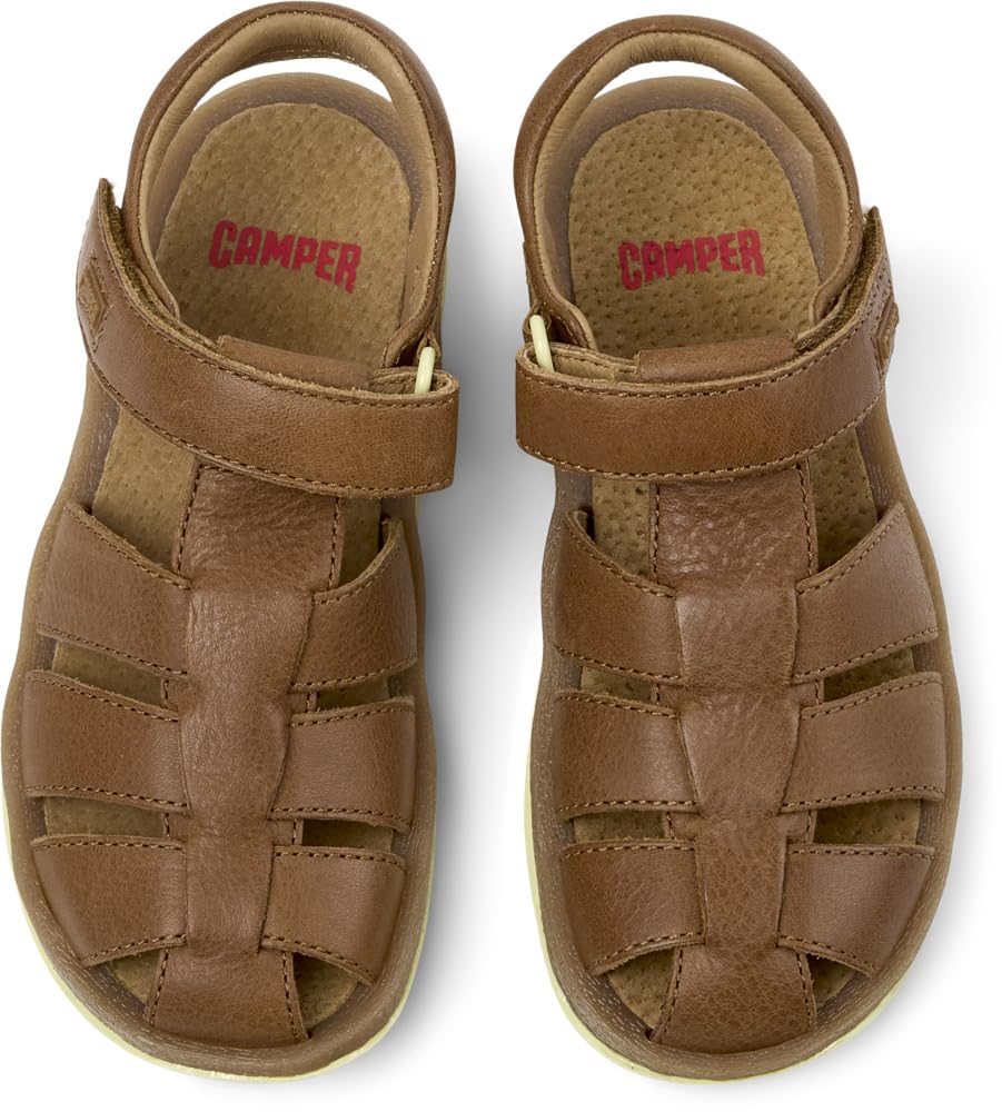 Camper Bicho 80177-005, Sandales Bout Ouvert garçon - Bleu - Blau (Krypton Denim/Bicho Orgreen), 36