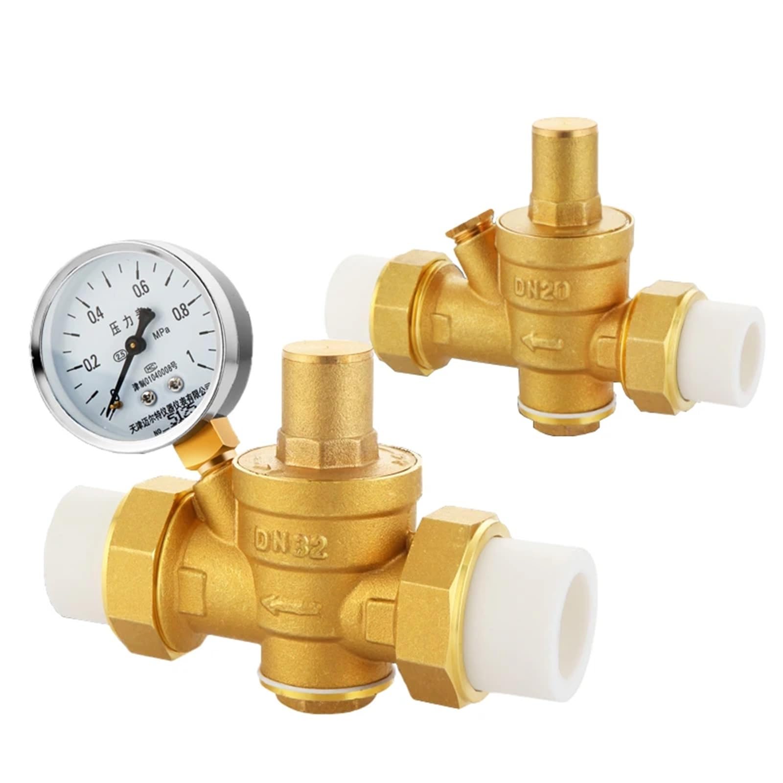 water pressure gauge airbrush compressor air compr Latón presión ajustable doble receptor en vivo purificador de agua calentador de agua válvula reguladora válvula reductora agua(PPR32)