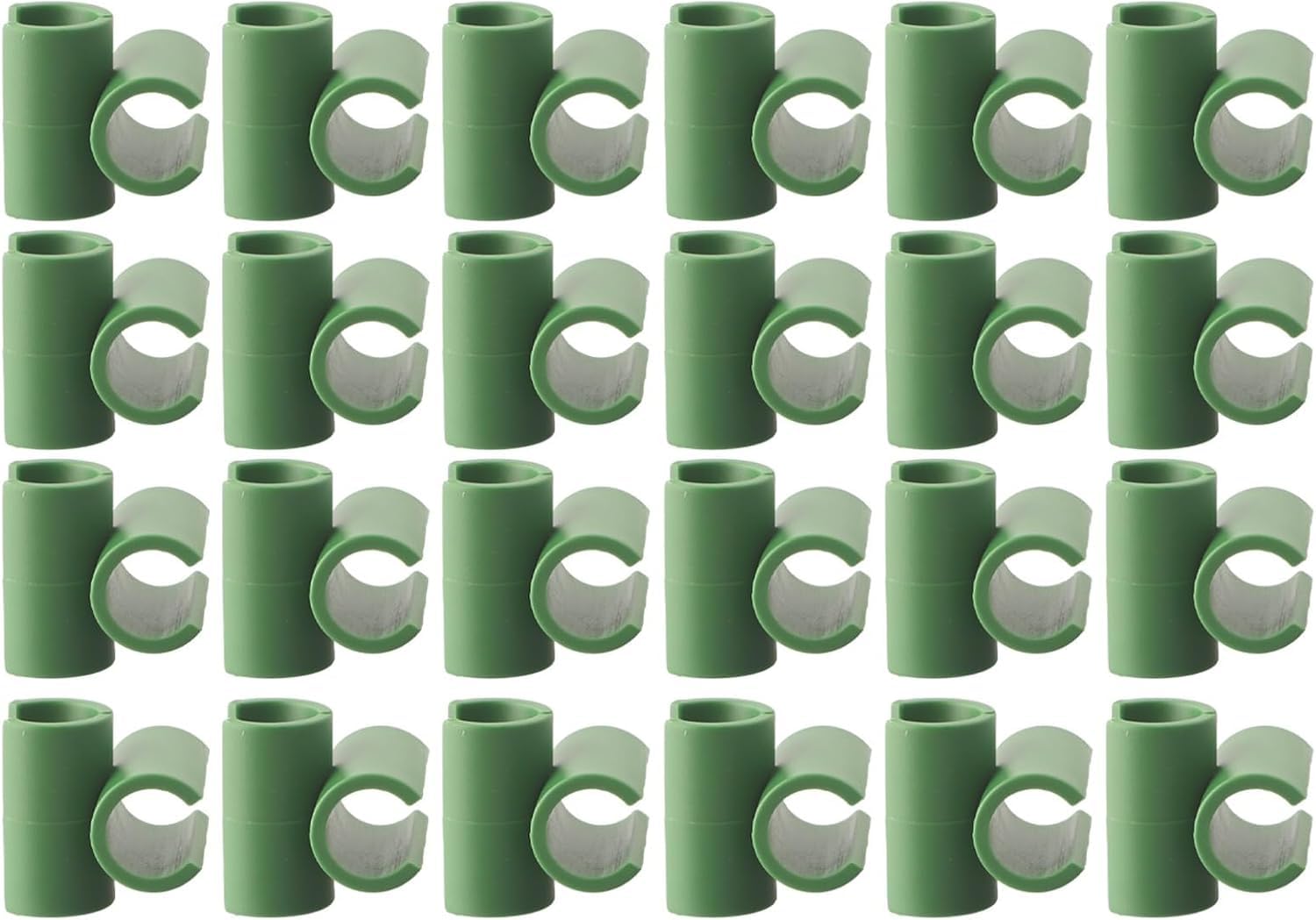 Lot de 50 clips de raccordement pour treillis de plantes de jardin, tiges de raccordement en plastique pour tiges de cadre de jardin fixes, pour cage à tomates, tiges de plantes 11/16/20 mm