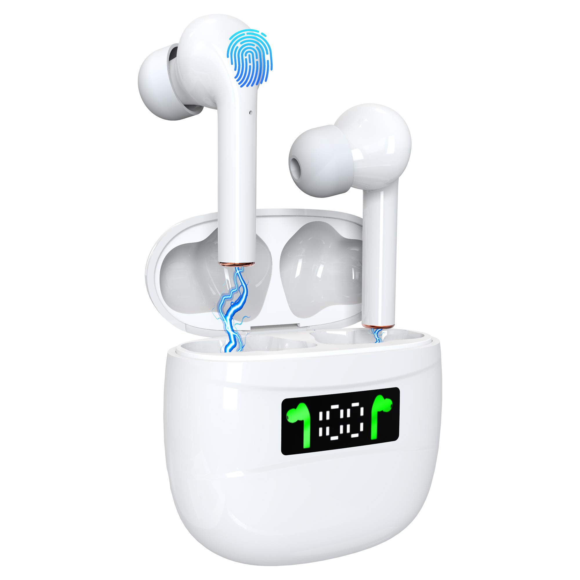 Wireless Headset Bluetooth 5.2 True Wireless Earbuds LED Battery Display  TWS Stereo Waterproof Bluetooth Earphone with Built-in Microphone Fitness  Running Sports Wireless Earbud with Charging Box : Amazon.com.au:  Electronics