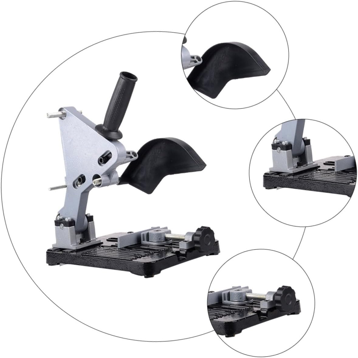 Gadpiparty Angle Grinding Machine Holder and Cutting Machine Base Aluminum Alloy Fixed Bracket Multi-function Stand for Power Tool Accessories Compatible with Angle Grinders