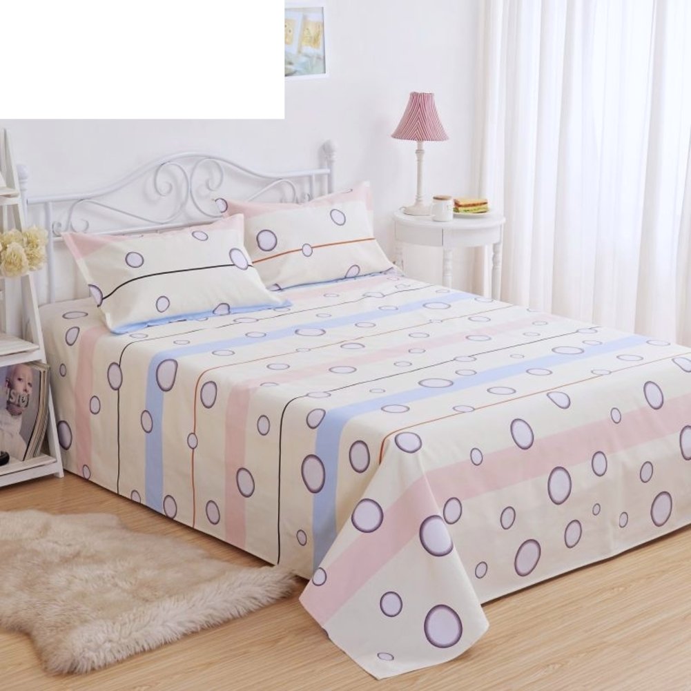 Drap en coton Vichy anti-glisse épais 250x230cm fini les draps trop courts