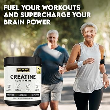 Creatine Monohydrate Powder 1 lb, 100 Servings, ISO Certified Tested Vegan, Unflavored Micronized Powder- Support Muscles, Cellular Energy & Cognitive Function