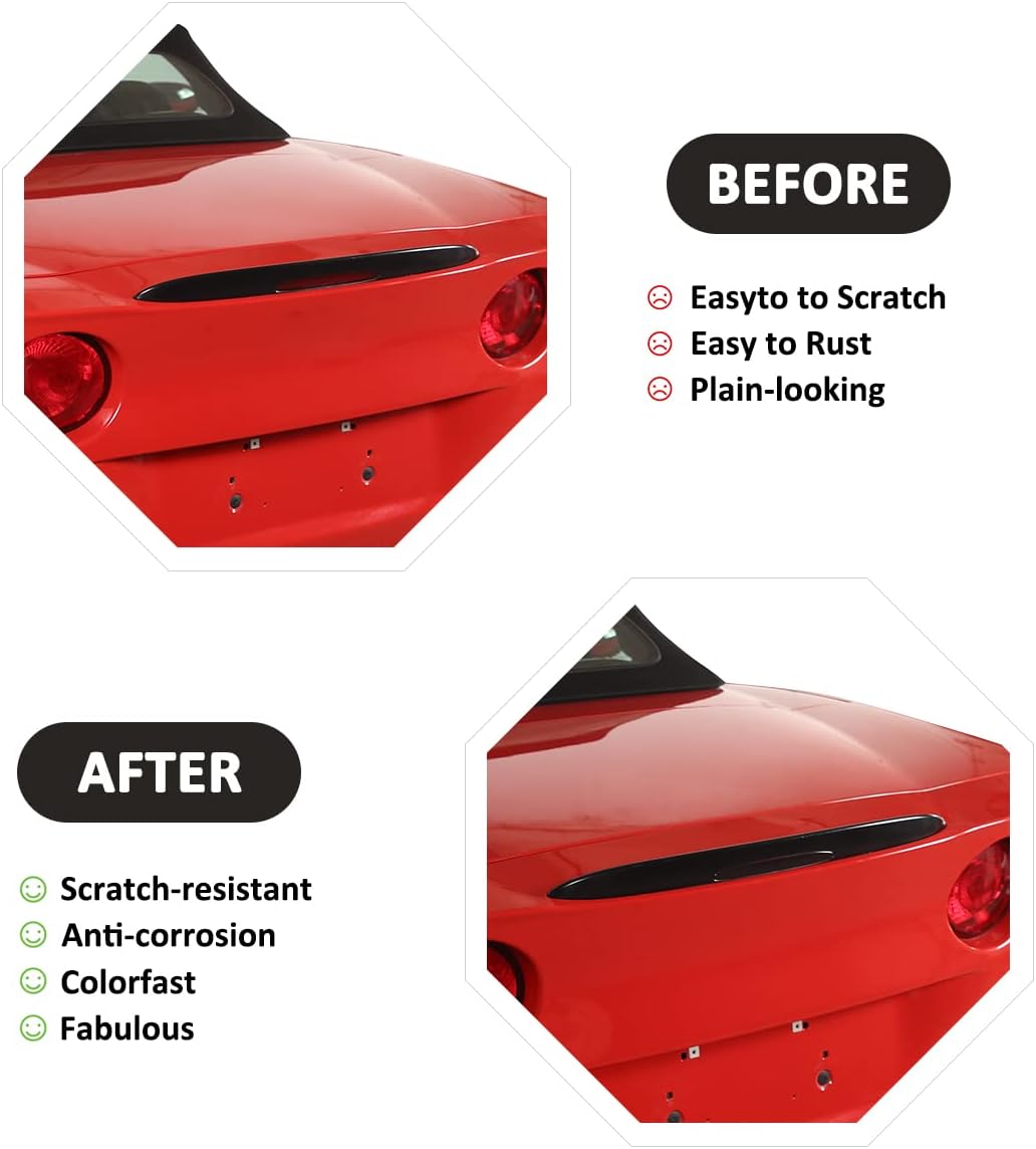 Car Rear Tail Foglights Lamp Frame Cover for Chevrolet Corvette C6 2005-2013 Rear Bumper Reflectors Lights,HighBrake Light Stickers,Auto Exterior Taillight Cover (Brake Light Cover)