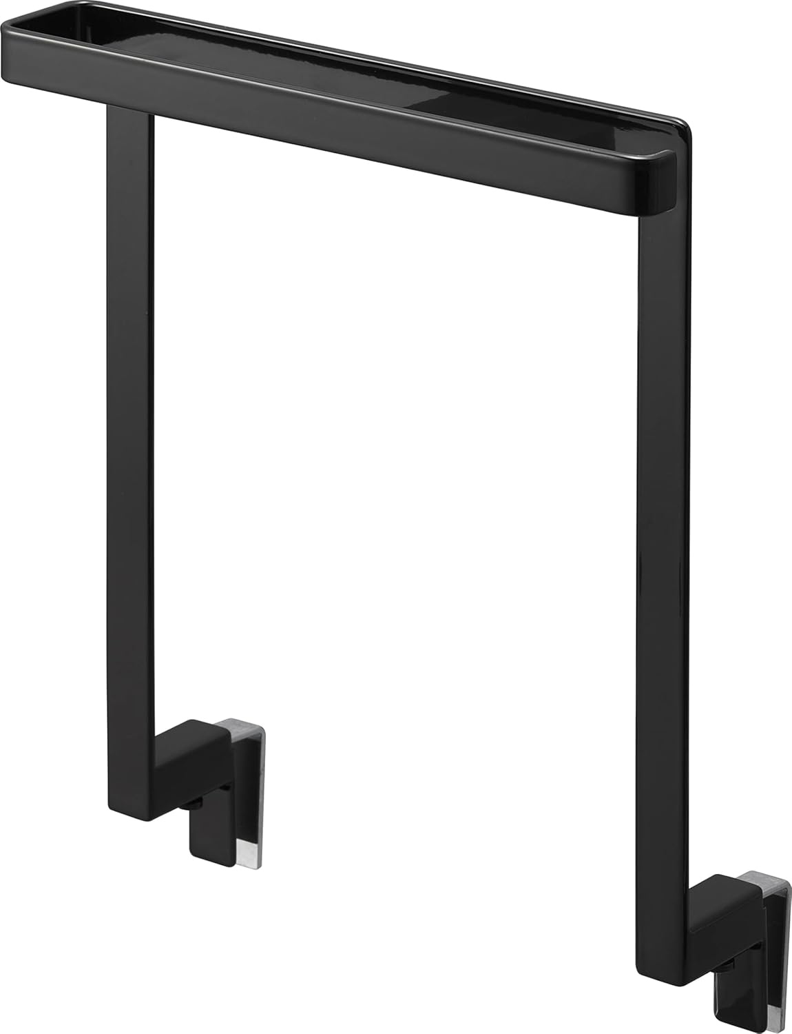 YAMAZAKI 1986 Kitchen Under Sink Storage Door Towel Hanger Black Approx. W 7.9 x D 3.9-3.9 x H 10.0 inches (20 x 9-10 x 25.5 cm) Tower Towel Hanger Bar