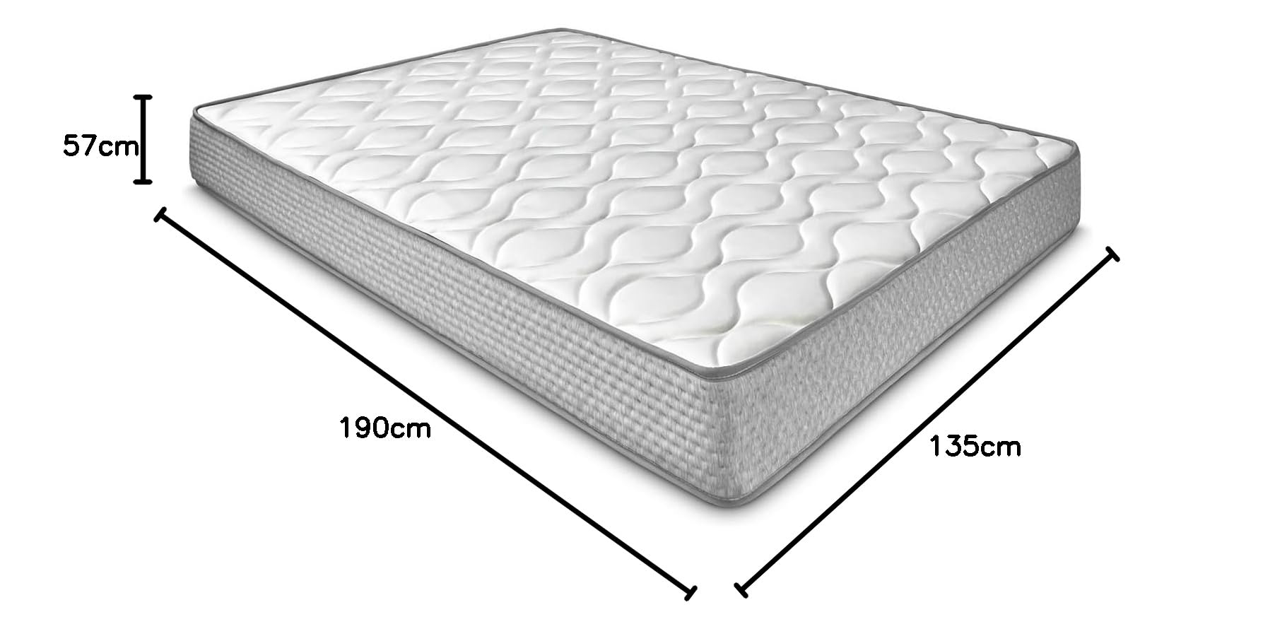 Duérmete Online - Pack Colchón Viscoelástico Marko Reversible + Canapé Madera Abatible Gran Capacidad | Color Cambria 135 x 190