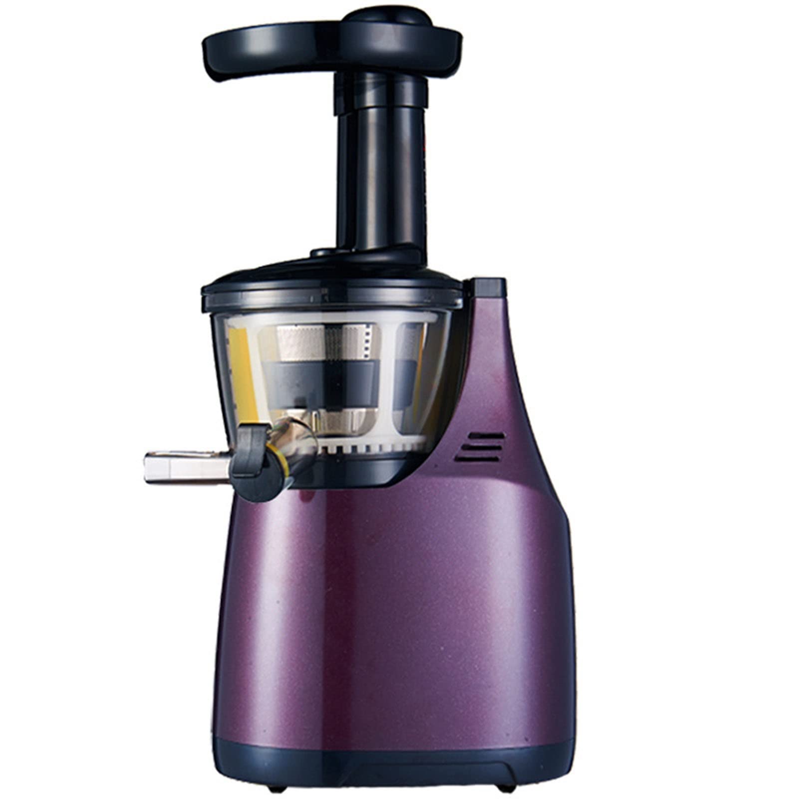 MIIKHI Cold Press Vertical Juicer Machine Slow Masticating Juicer Extractor with Quiet Motor and Reverse Function High Nutrient Fresh Vegetable and Fruit Juice Extractor 45 RPM Easy to Cl, Purple