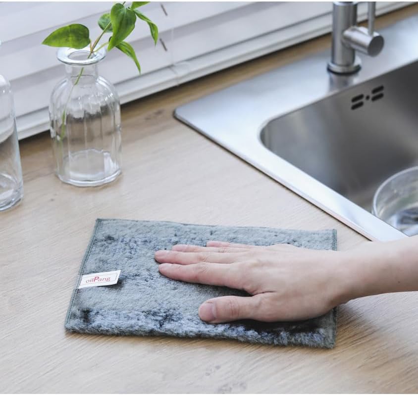 5 PCS Medim Size Eco-Friendly Viscose Dish Cloths for Kitchen Cleaning - Scrubber Washcloth (5, Medium)