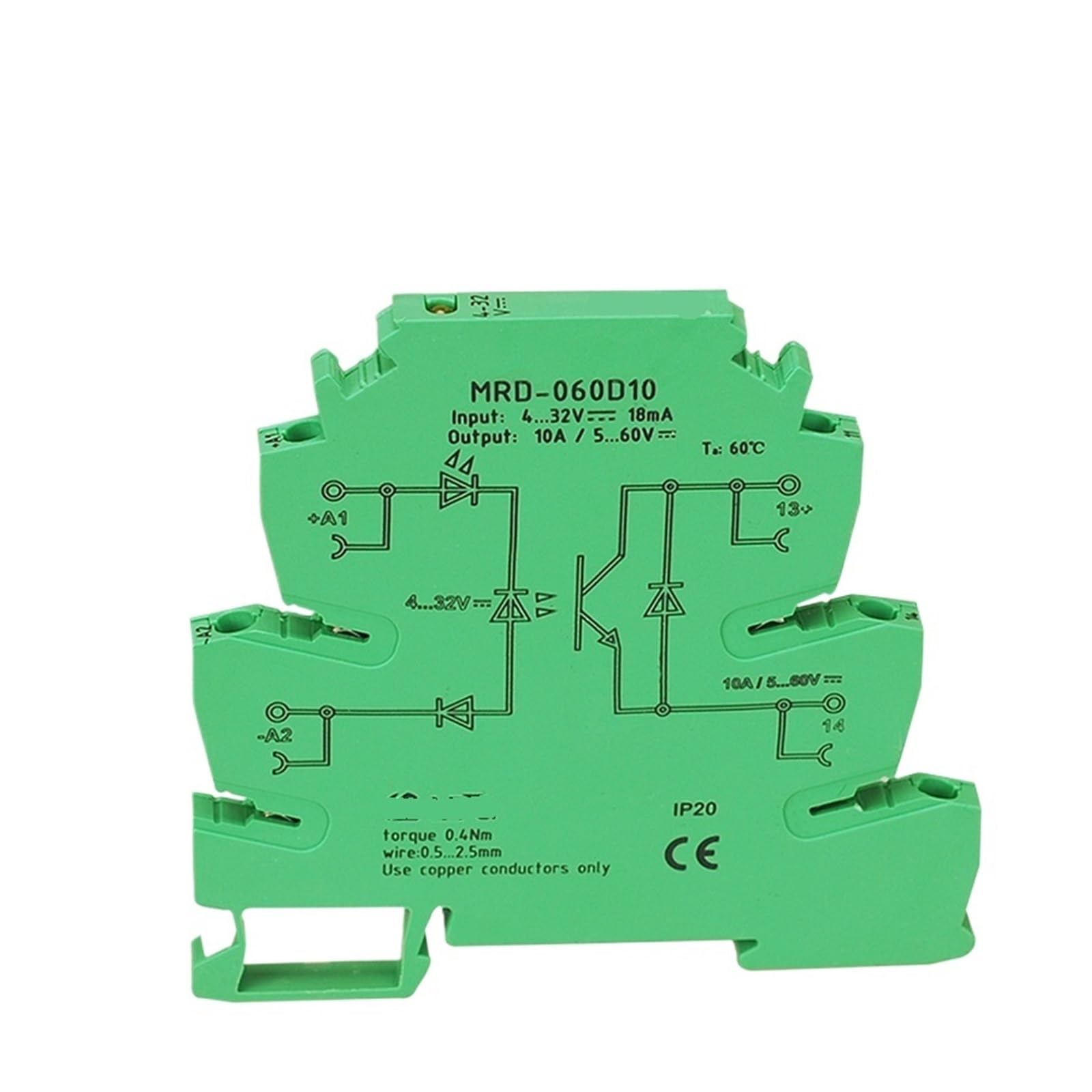 Módulo de relé SSR de 10A con indicador LED mini y voltaje de interfaz multimando CC 3