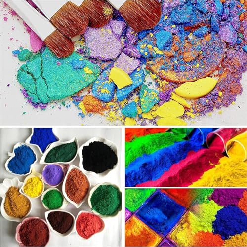 Miniatura 3 de Dewel Polvo De Mica 15 Colores X 10g, Pigmentos Para Resina Epoxi, Tintes De Elaboración De Jabones, Colorante Resina Epoxi Para Diy, Bombas De Baño, Velas, Maquillaje, Uñas Y Otros Manualidades