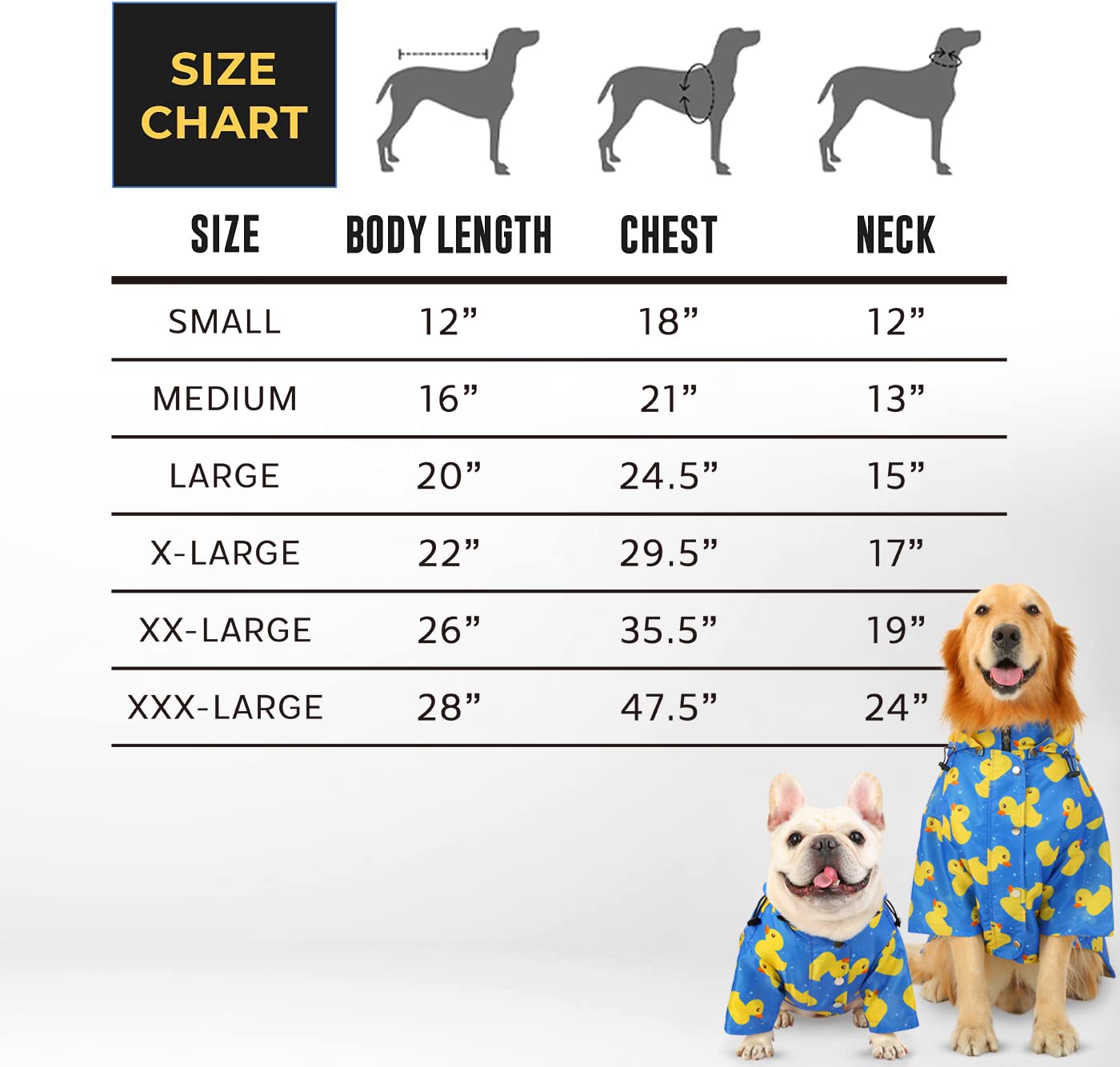 HDE Manteau de Pluie Double Couche avec Fermeture éclair pour Chiens de Petite et Grande Taille Bleu Taille XXL